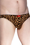 Leopard and rose lace back Brief Ultra soft rayon blend leopard mens brief features a soft cotton liner ,pouch style, four way stretch high quality rose lace back, and gorgeous pleated stretch line leg and waist elastic. Quality tested for all day everyday comfort and wear. 