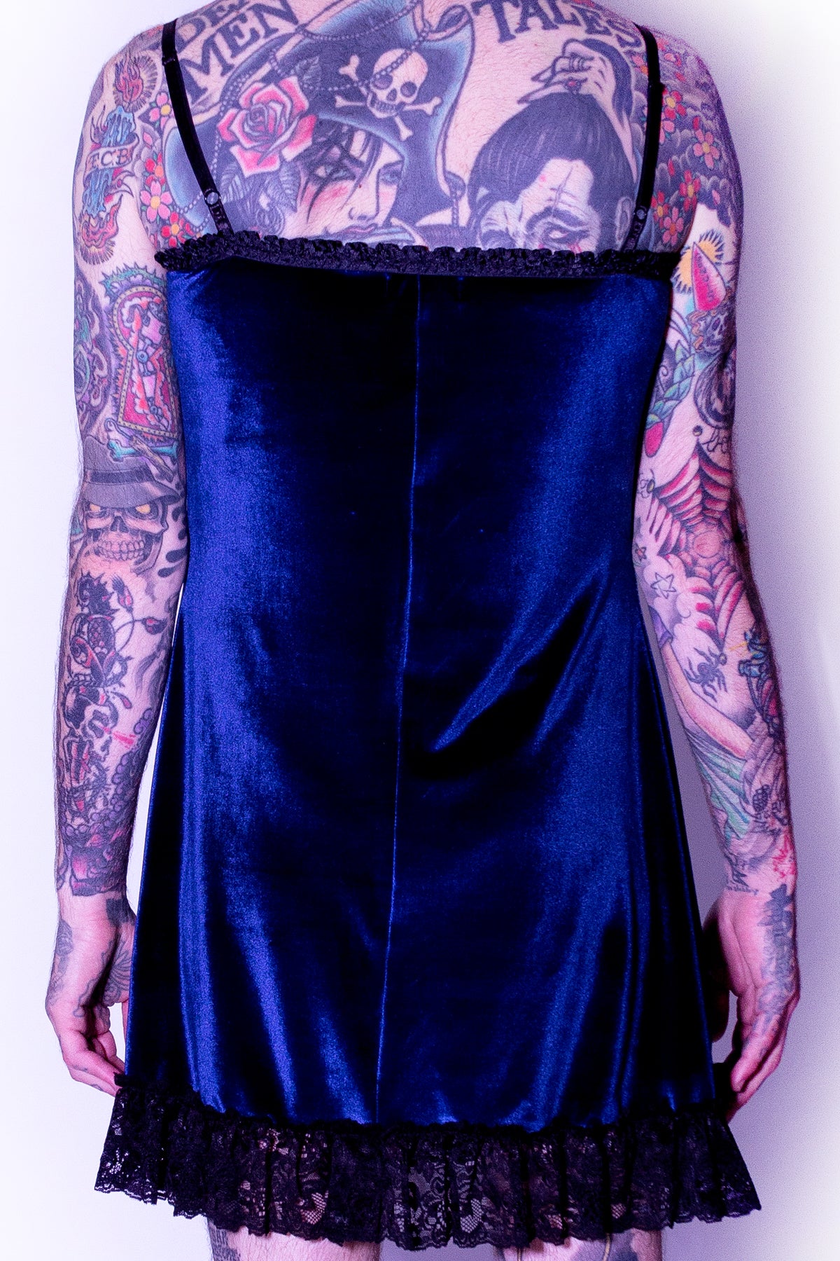 iridescent velvet dress