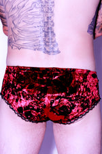 rose velvet mens panties made in los angeles