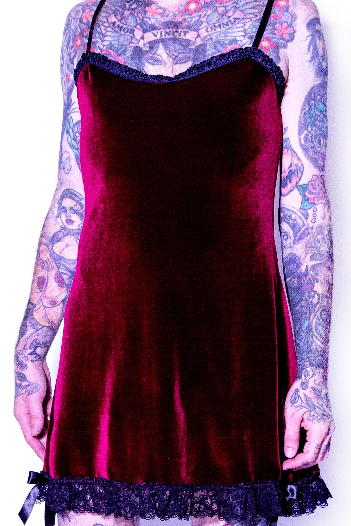 burgundy velvet slip dress Blue Zone Planet